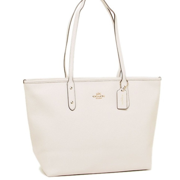 Coach Handbags - GREAT TOTE!   Adorable White Coach Small Tote